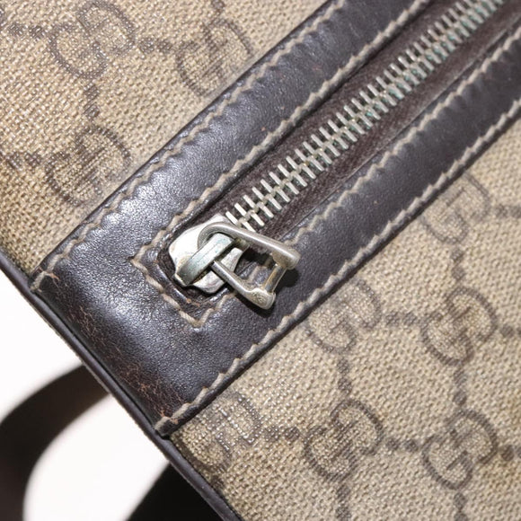 GUCCI GG Supreme Shoulder Bag PVC Beige Gold 295257 Auth 138218