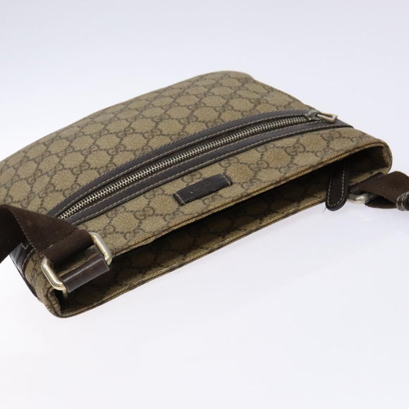 GUCCI GG Supreme Shoulder Bag PVC Beige Gold 295257 Auth 138218