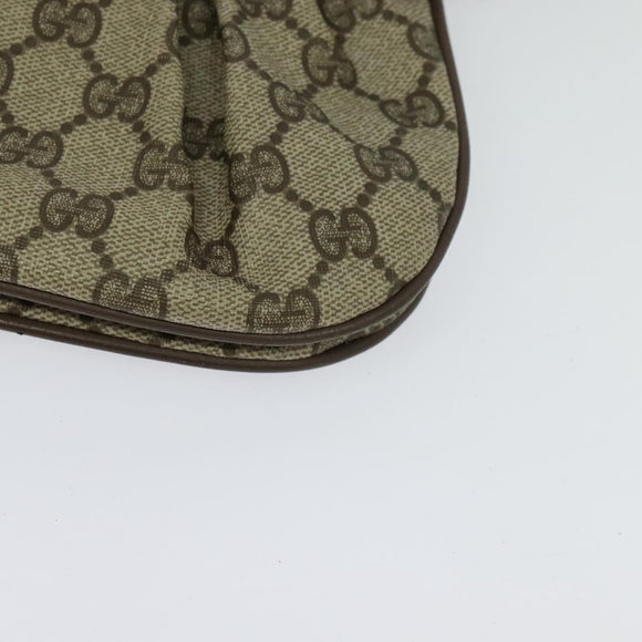 GUCCI GG Supreme Web Sherry Line Bag PVC Beige Gold 14 02 051 Auth 138219