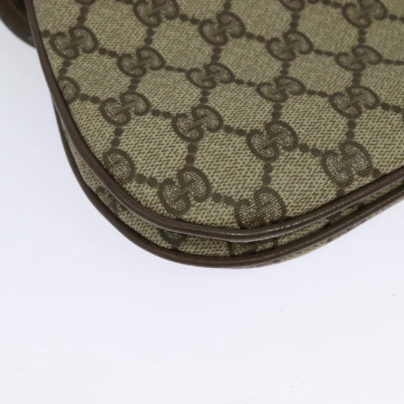 GUCCI GG Supreme Web Sherry Line Bag PVC Beige Gold 14 02 051 Auth 138219