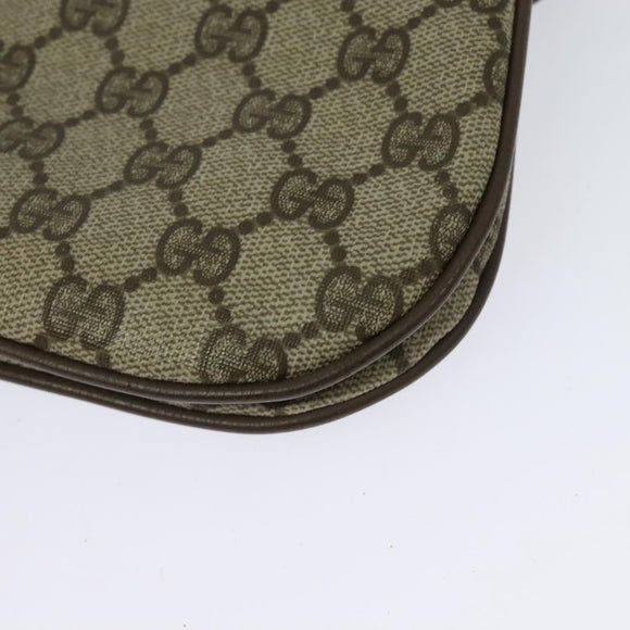 GUCCI GG Supreme Web Sherry Line Bag PVC Beige Gold 14 02 051 Auth 138219