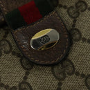 GUCCI GG Supreme Web Sherry Line Bag PVC Beige Gold 14 02 051 Auth 138219-18