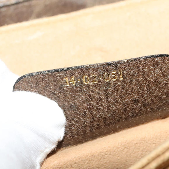 GUCCI GG Supreme Web Sherry Line Bag PVC Beige Gold 14 02 051 Auth 138219