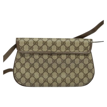 GUCCI GG Supreme Web Sherry Line Bag PVC Beige Gold 14 02 051 Auth 138219 - 0