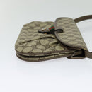 GUCCI GG Supreme Web Sherry Line Bag PVC Beige Gold 14 02 051 Auth 138219-4