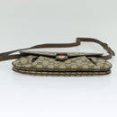 GUCCI GG Supreme Web Sherry Line Bag PVC Beige Gold 14 02 051 Auth 138219-5