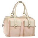 GUCCI GG Canvas Abbey Hand Bag Pink Gold 153026 Auth 138220-1