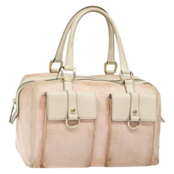 GUCCI GG Canvas Abbey Hand Bag Pink Gold 153026 Auth 138220