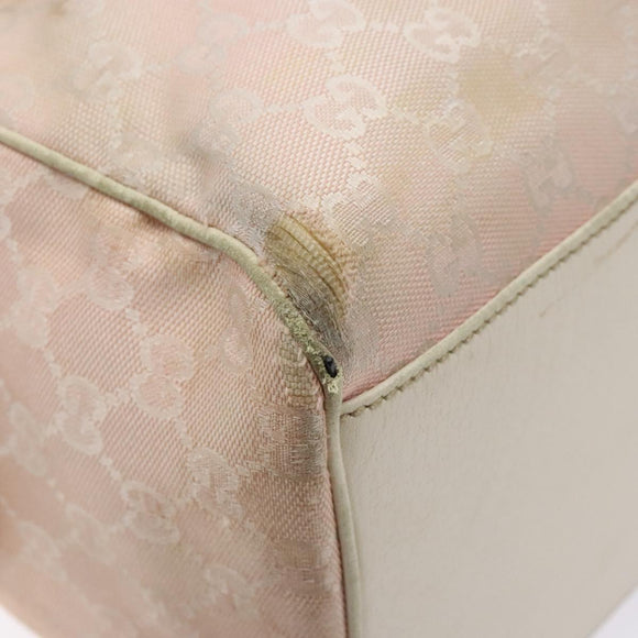 GUCCI GG Canvas Abbey Hand Bag Pink Gold 153026 Auth 138220