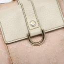 GUCCI GG Canvas Abbey Hand Bag Pink Gold 153026 Auth 138220-15