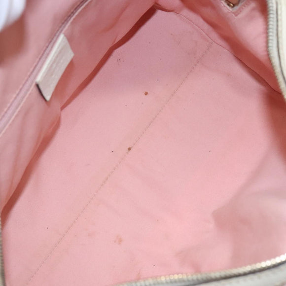GUCCI GG Canvas Abbey Hand Bag Pink Gold 153026 Auth 138220