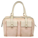 GUCCI GG Canvas Abbey Hand Bag Pink Gold 153026 Auth 138220-2