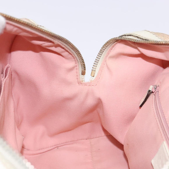 GUCCI GG Canvas Abbey Hand Bag Pink Gold 153026 Auth 138220