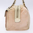 GUCCI GG Canvas Abbey Hand Bag Pink Gold 153026 Auth 138220-4