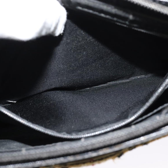 BURBERRY Nova Check Shoulder Bag Canvas Beige Silver Auth 138221