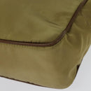 PRADA Shoulder Bag Nylon Beige Gold Auth 138224-16