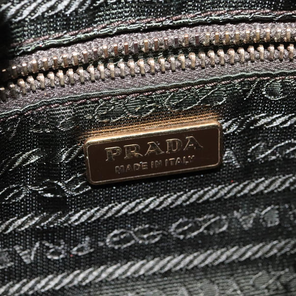 PRADA Shoulder Bag Nylon Beige Gold Auth 138224