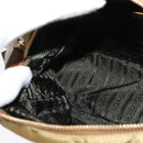 PRADA Shoulder Bag Nylon Beige Gold Auth 138224-20