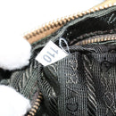 PRADA Shoulder Bag Nylon Beige Gold Auth 138224-12