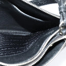 PRADA Shoulder Bag Leather Black Silver Auth 138225-18