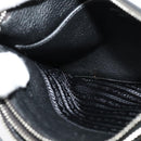 PRADA Shoulder Bag Leather Black Silver Auth 138225-19