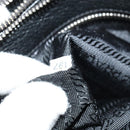 PRADA Shoulder Bag Leather Black Silver Auth 138225-12