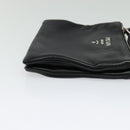 PRADA Shoulder Bag Leather Black Silver Auth 138225-4