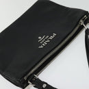 PRADA Shoulder Bag Leather Black Silver Auth 138225-6