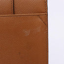 BVLGARI Hand Bag Leather Brown Gold Auth 138226-15