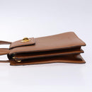 BVLGARI Hand Bag Leather Brown Gold Auth 138226-5