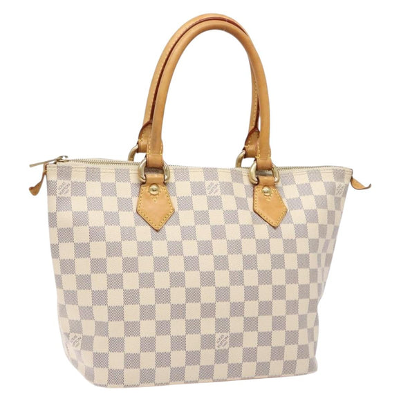 LOUIS VUITTON Damier Azur Saleya PM Tote Bag N51186 LV Auth 138231