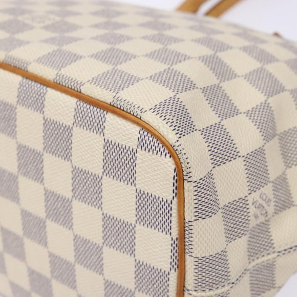 LOUIS VUITTON Damier Azur Saleya PM Tote Bag N51186 LV Auth 138231