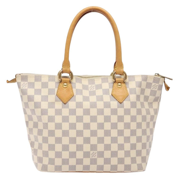 LOUIS VUITTON Damier Azur Saleya PM Tote Bag N51186 LV Auth 138231