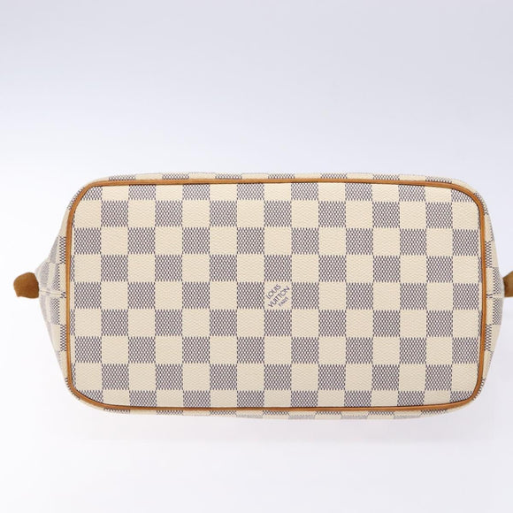 LOUIS VUITTON Damier Azur Saleya PM Tote Bag N51186 LV Auth 138231