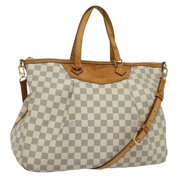 LOUIS VUITTON Damier Azur Syracuse GM Shoulder Bag N41111 LV Auth 138233