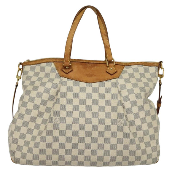 LOUIS VUITTON Damier Azur Syracuse GM Shoulder Bag N41111 LV Auth 138233