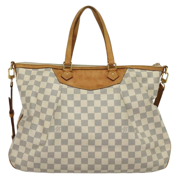 LOUIS VUITTON Damier Azur Syracuse GM Shoulder Bag N41111 LV Auth 138233