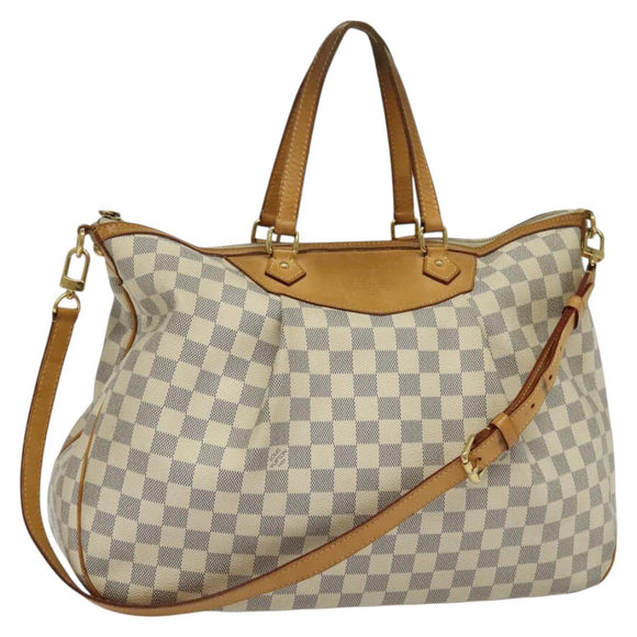 LOUIS VUITTON Damier Azur Syracuse GM Shoulder Bag N41111 LV Auth 138234