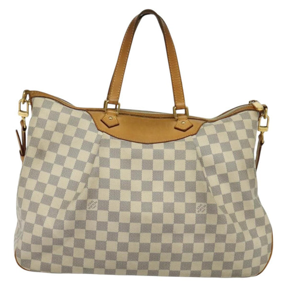 LOUIS VUITTON Damier Azur Syracuse GM Shoulder Bag N41111 LV Auth 138234
