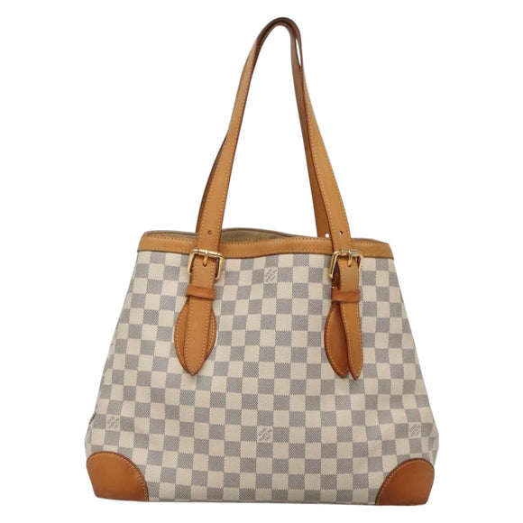 LOUIS VUITTON Damier Azur Hampstead MM Tote Bag N51206 LV Auth 138237