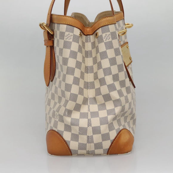 LOUIS VUITTON Damier Azur Hampstead MM Tote Bag N51206 LV Auth 138237