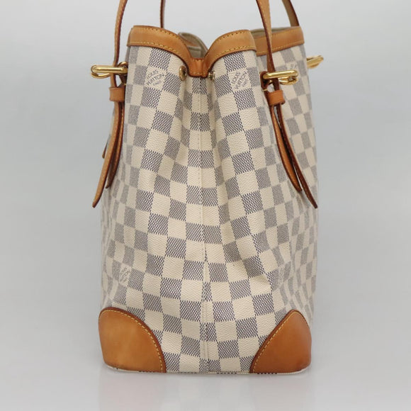 LOUIS VUITTON Damier Azur Hampstead MM Tote Bag N51206 LV Auth 138237