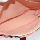 BURBERRY Nova Check Blue Label Shoulder Bag Nylon Pink Silver Auth 138245-15