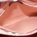 BURBERRY Nova Check Blue Label Shoulder Bag Nylon Pink Silver Auth 138245-18