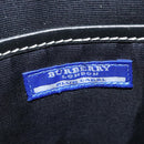 BURBERRY Nova Check Blue Label Shoulder Bag Nylon Beige Silver Auth 138246-14