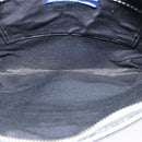 BURBERRY Nova Check Blue Label Shoulder Bag Nylon Beige Silver Auth 138246-15