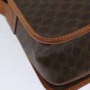 CELINE Macadam Canvas Shoulder Bag PVC Leather Brown Gold Auth 138247-15