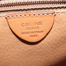 CELINE Macadam Canvas Shoulder Bag PVC Leather Brown Gold Auth 138247-12