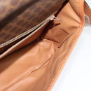 CELINE Macadam Canvas Shoulder Bag PVC Leather Brown Gold Auth 138247-19