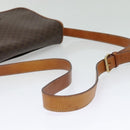 CELINE Macadam Canvas Shoulder Bag PVC Leather Brown Gold Auth 138247-7